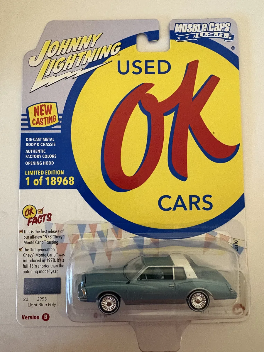 OK Cars - 1978 Chevy Monte Carlo, Light Blue Poly