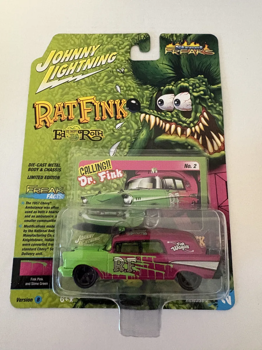 RatFink - 1957 Chevy Ambulance, Fink Pink/Green
