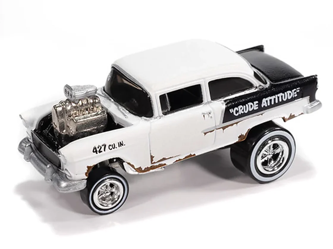 Zingers! 1955 Chevy Bel Air, Flat White with Black